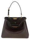 Fendi Medium Soft Shoulder Bag With Top Handle In Brown