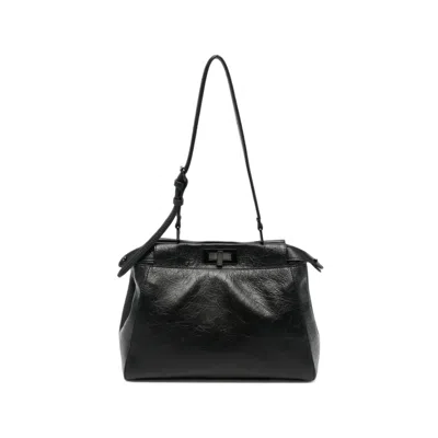 Fendi Peekaboo Soft Tote Bag In Black