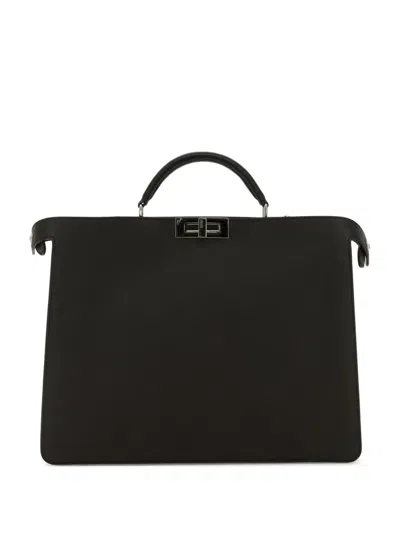Fendi Peekaboo Tote Bag In Black