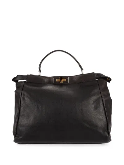 Pre-owned Fendi Peekaboo Tote Bag In Black