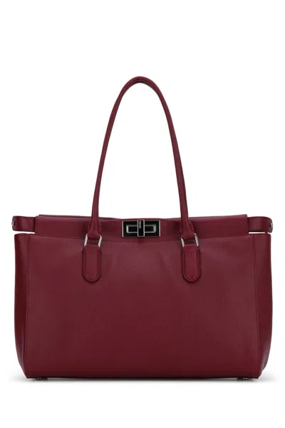 Fendi Peekaboo Tote Sm V. Eros/n In Burgundy