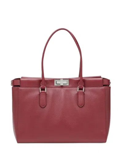 Fendi Peekaboo® Tote Small Bag In Burgundy