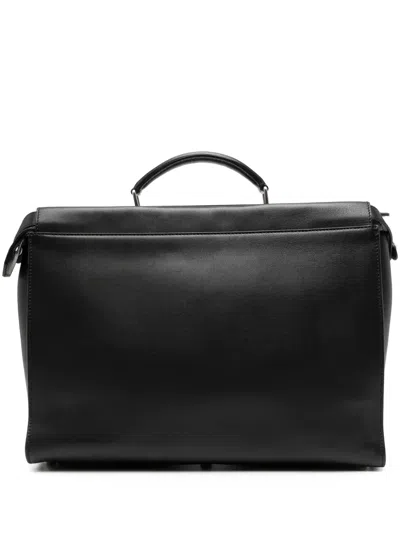 Pre-owned Fendi Peekaboo Two-way Bag In Black