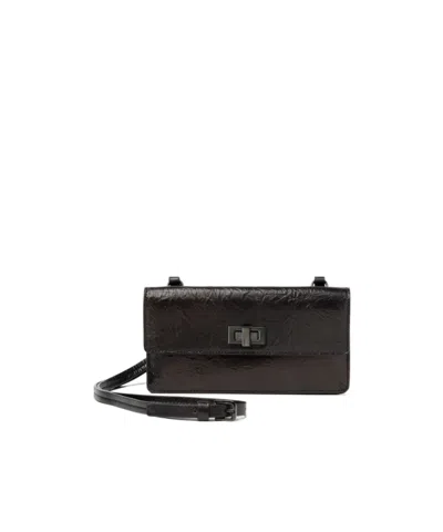 Fendi Peekaboo Wallet With Strap In Black