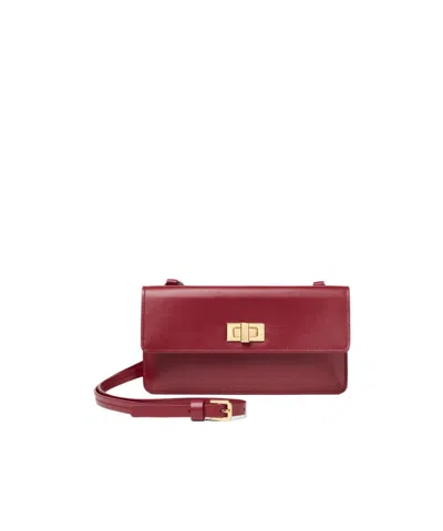 Fendi Peekaboo Wallet With Strap In Red
