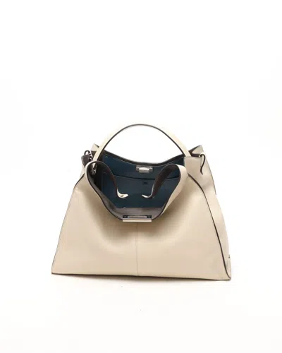 Fendi Peekaboo X-lite Handbag In White