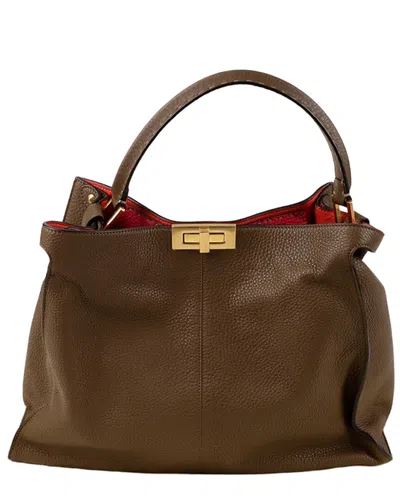 Pre-owned Fendi Peekaboo X-lite Large Tote Bag (authentic Pre-loved)