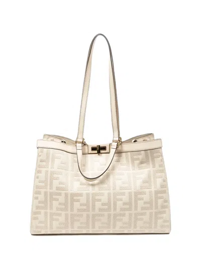 Fendi Peekaboo X-tote Embossed Tote Bag In Pink