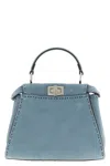 Fendi 'pekaboo Selleria' Mini Crossbody Bag In Blue