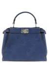 Fendi Pekaboo Soft Mini Hand Bags Light Blue In Blue