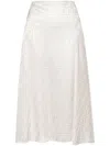 Fendi Pink Ff Silk Flared Midi Skirt In Neutrals