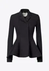 Fendi Fitted Peplum Jacket Tailored Design In Black