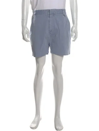 Pre-owned Fendi Pequin Pattern Chino Shorts In Blue