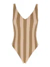 Fendi Pink Lycra Reversible One-piece Swimsuit In Multicolor