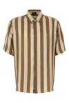 Fendi Beige Pequin Silk Shirt