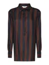 Fendi Striped Silk Shirt In Multicolour
