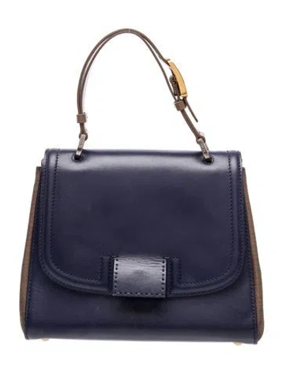 Pre-owned Fendi Pequin Silvana In Blue