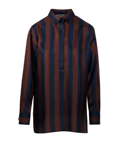 FENDI FENDI STRIPED LONG-SLEEVED SHIRT
