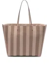 Fendi Pequin Striped And Ff Fabric Roll Large Reversible Shopper Bags