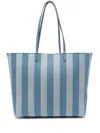 Fendi Blue Reversible Roll Large Shopper In Blue