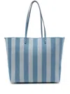 Fendi Blue Reversible Roll Large Shopper In Blue