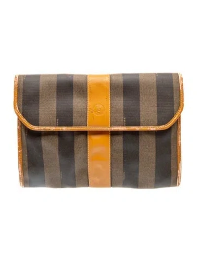 Pre-owned Fendi Pequin Vintage In Brown