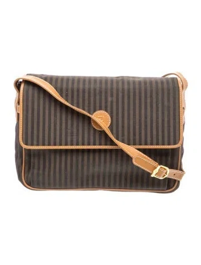 Pre-owned Fendi Pequin Vintage Vintage In Brown