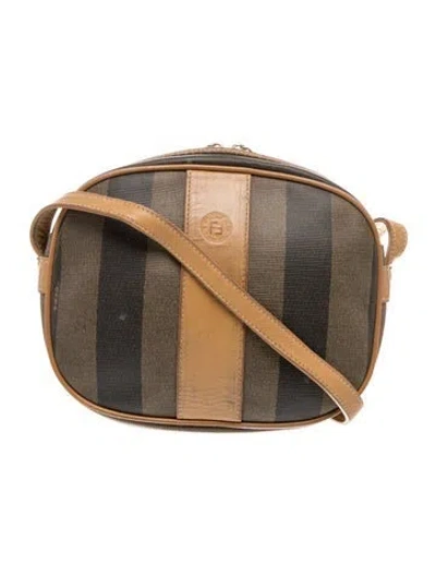 Pre-owned Fendi Pequin Vintage Vintage In Brown