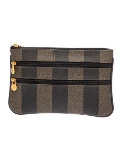 Pre-owned Fendi Pequin Vintage Wallet In Brown