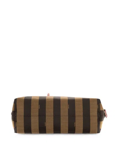 Pre-owned Fendi Pequin Zip Shoulder Bag In Black