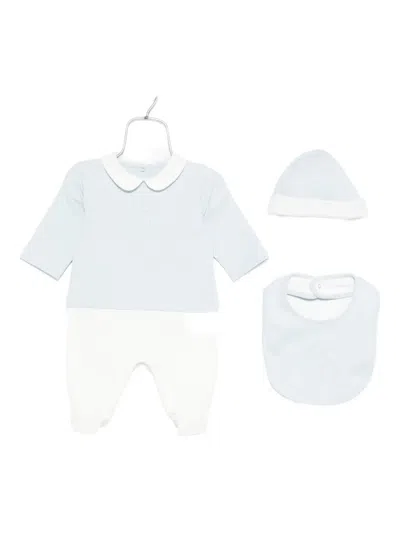 Fendi Babies' Peter-pan-collar Bodysuit Set (set Of Three) In White