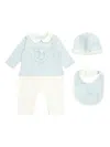 Fendi Peter-pan-collar Graphic Babygrow Set In Blue