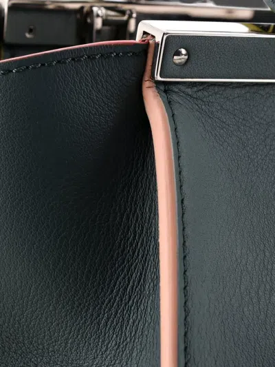 Pre-owned Fendi Petite 3jours Bag Leather Satchel In 绿色