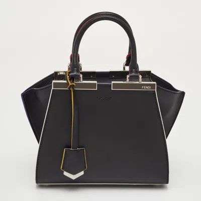 Pre-owned Fendi Petite 3jours Black Leather Tote