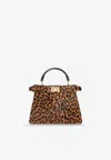 Fendi Petite Peekaboo Iseeu Leopard Print Top Handle Bag In Animal Print
