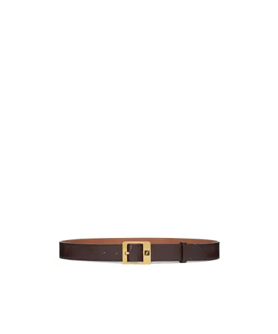 Fendi Pin Buckle Belt In Brown