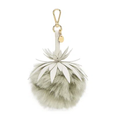 Fendi Pineapple Pendant In Light Green