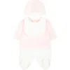 Fendi Pink Set For Baby Girl With Logo In Pink