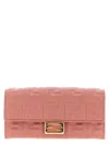 Fendi Wallet On Chain Baguette In Macaron Nappa Leather In Pink