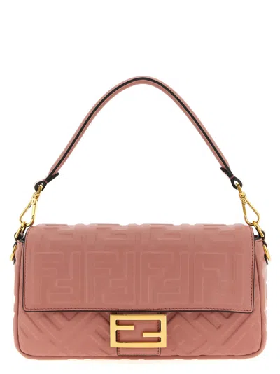 FENDI WOMEN PINK BAGUETTE SHOULDER BAG, ONESIZE LUXURY SHOULDER BAGS FOR WOMEN DARVEYS
