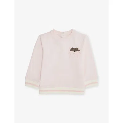 Fendi Babies' Pink Bear Patch Cotton Sweatshirt 12 Months- 36