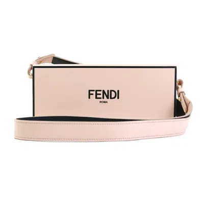 Pre-owned Fendi Pink Beige Leather Shoulder Bag ()