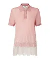 Fendi Pink Cashmere And Wool Polo Shirt In Pink