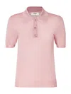 Fendi Slim-fitting Polo Shirt-style Jumper In Light Pink