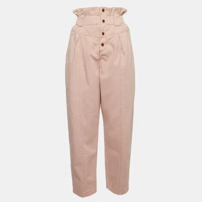 Pre-owned Fendi Pink Denim High Waist Jeans M Waist 26"