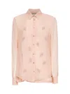 Fendi Georgette Top With Rhinestones And Sequins Embroidery