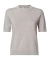 Fendi Pink Ff Wool And Silk Jumper In Gray