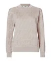Fendi Pink Ff Wool And Silk Sweater In Neutral