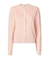 Fendi Ff Jacquard Wool Cardigan In Pink