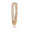 Fendi Pink Jacquard Webbing Shoulder Strap In Brown